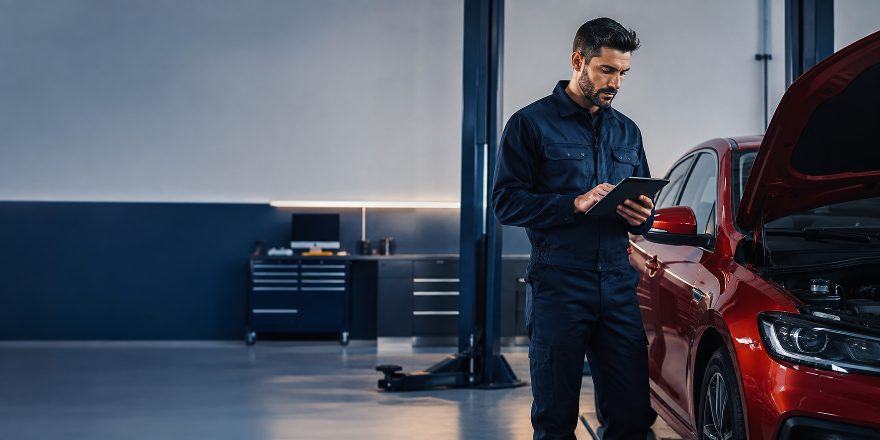 Otoservisplus ile yönetilen modern oto servis ve araç bakım ortamı